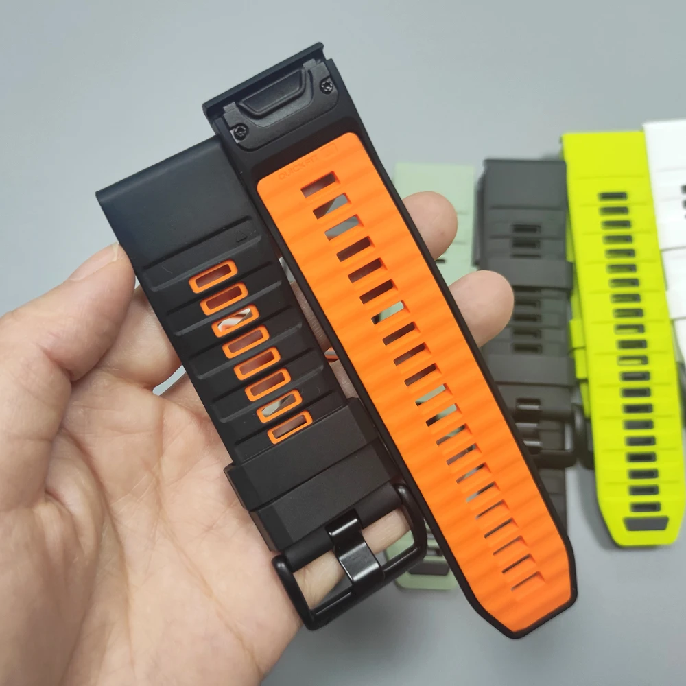 22mm 26mm Silikonarmband für Enduro 3 Tactix 8 Armband für Garmin Fenix 8 E 7 7X Pro Epix Forerunner 970 965 955 QuickFit Band