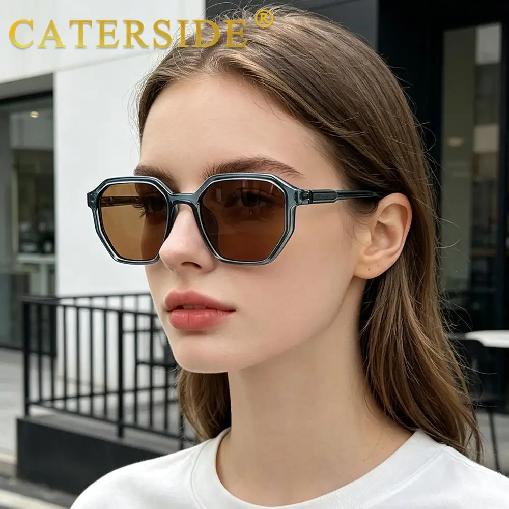 CATERSIDE Herren Punk-Sonnenbrille mit Cellulosepropionat-Bügelspitzen-Design, Sonnenbrille für Damen, Outdoor-Reise-Fahrbrille, UV400 – Detail 1
