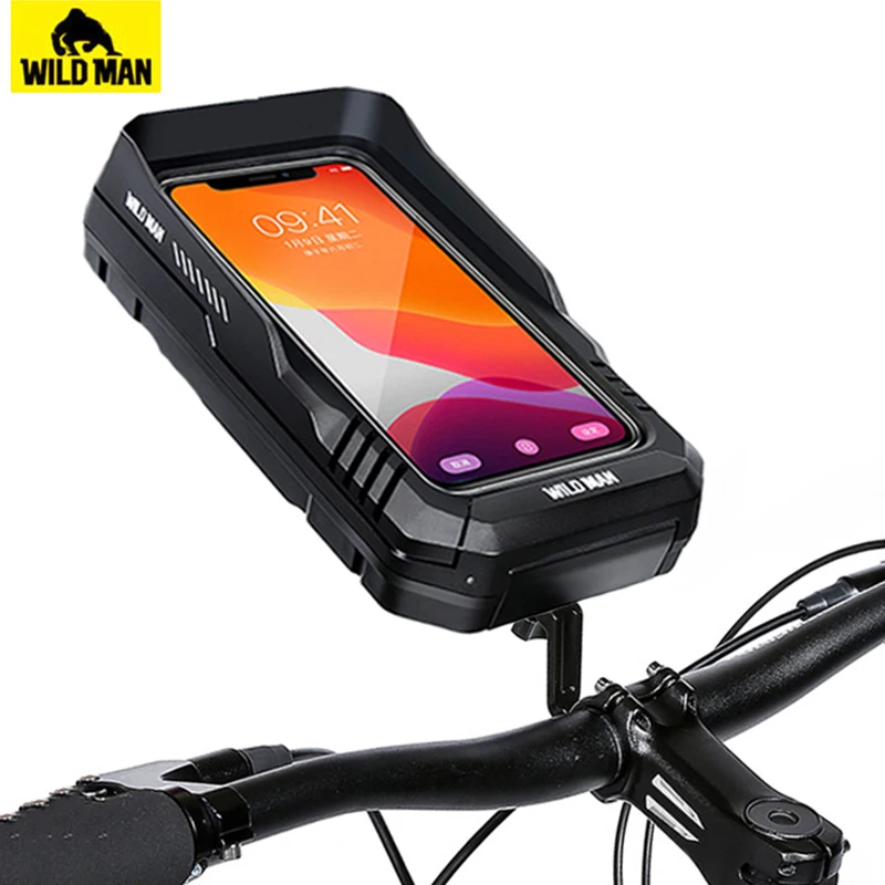 WILD MAN Bike Bag Handlebar EVA Hard Shell Bicycle Bag Phone 6.8\