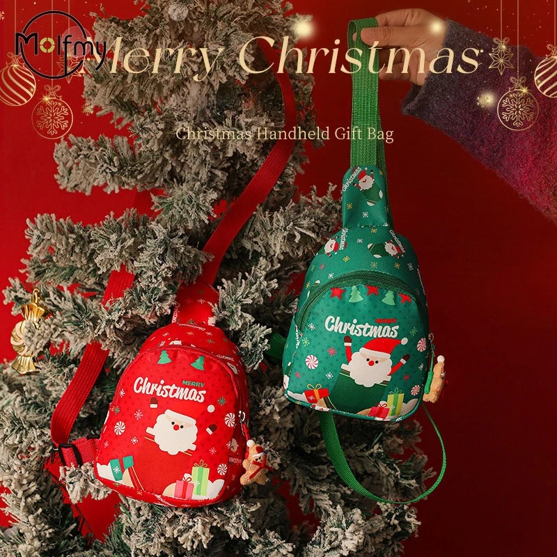 Weihnachten Geschenk Tasche Brust Beutel Candy Box Wiederverwendbare Diy Weihnachten Apple Taschen Hause Neue Jahr Party Dekoration kinder Rucksack handtasche