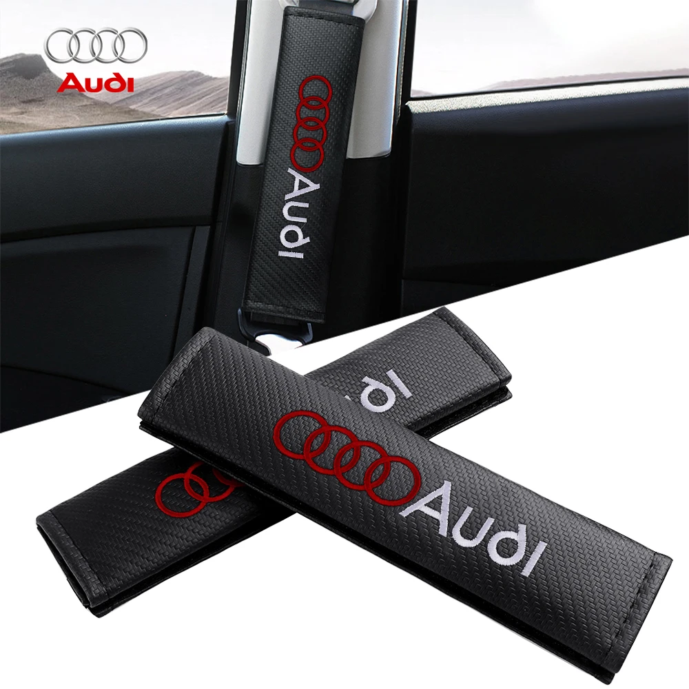 1pcs Car Seat Belt Cover Shoulder Guard Pad Cushion For Audi SLine Q3 Q5 Q7 RS3 RS4 RS5 A3 A4 B5 B7 B9 A5 A6 C5 C6 C7 A7 8U F3