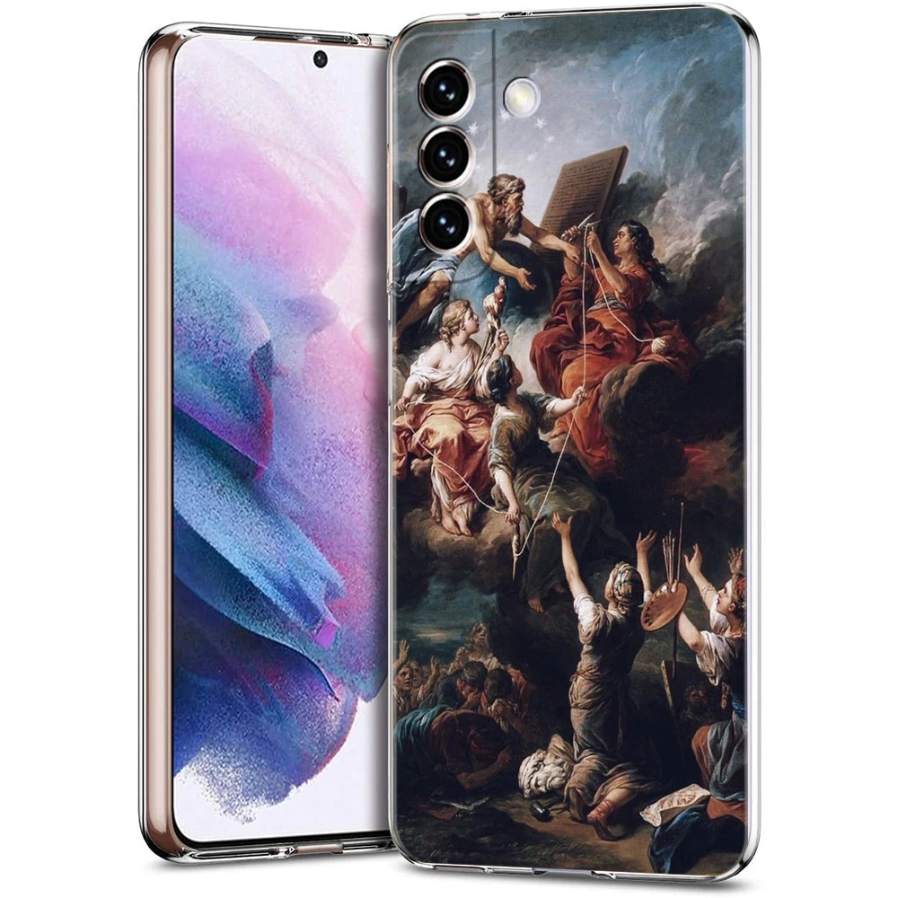 Coque de téléphone d'art esthétique classique pour Samsung Galaxy, coque transparente, S23, S20 FE, S22, S21 Ultra, M21, M22, M32, S10, S10E, S9, S8 Plus