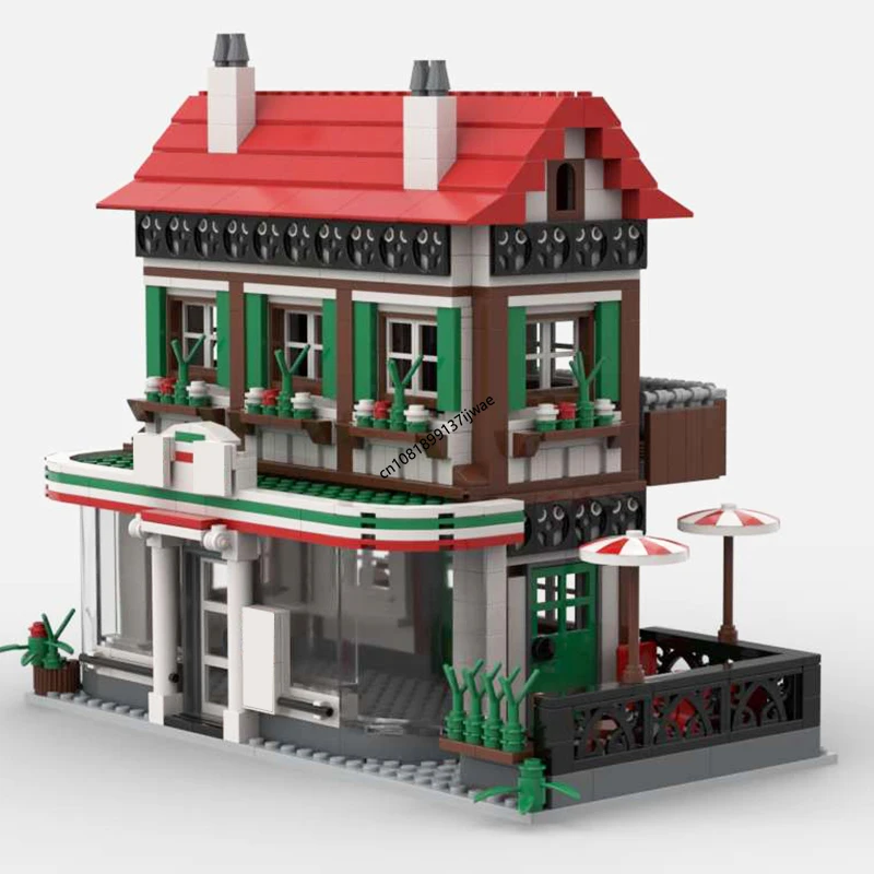 841PCS City Hot Selling Street View Moc Modular rural business and residential building DIY creative ideas Child Toy Gift Blocks