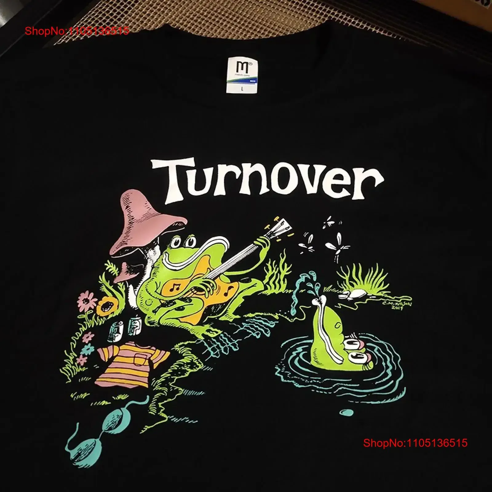 

Turnover Frog Black unisex Cotton T shirt S 4XL vintage Washed Casual Versatile Stylish graphic fashion Breathable Slightly