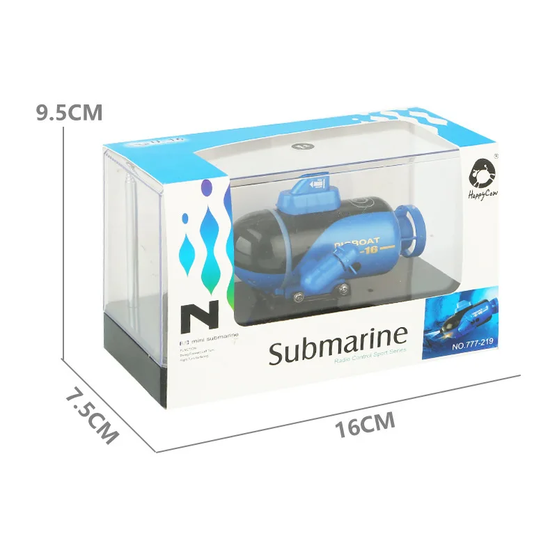 New Mini RC Submarine With LED Light Radio Control Boat Waterproof Charge Nuclear-powered Submarine Model Gift Toys for children