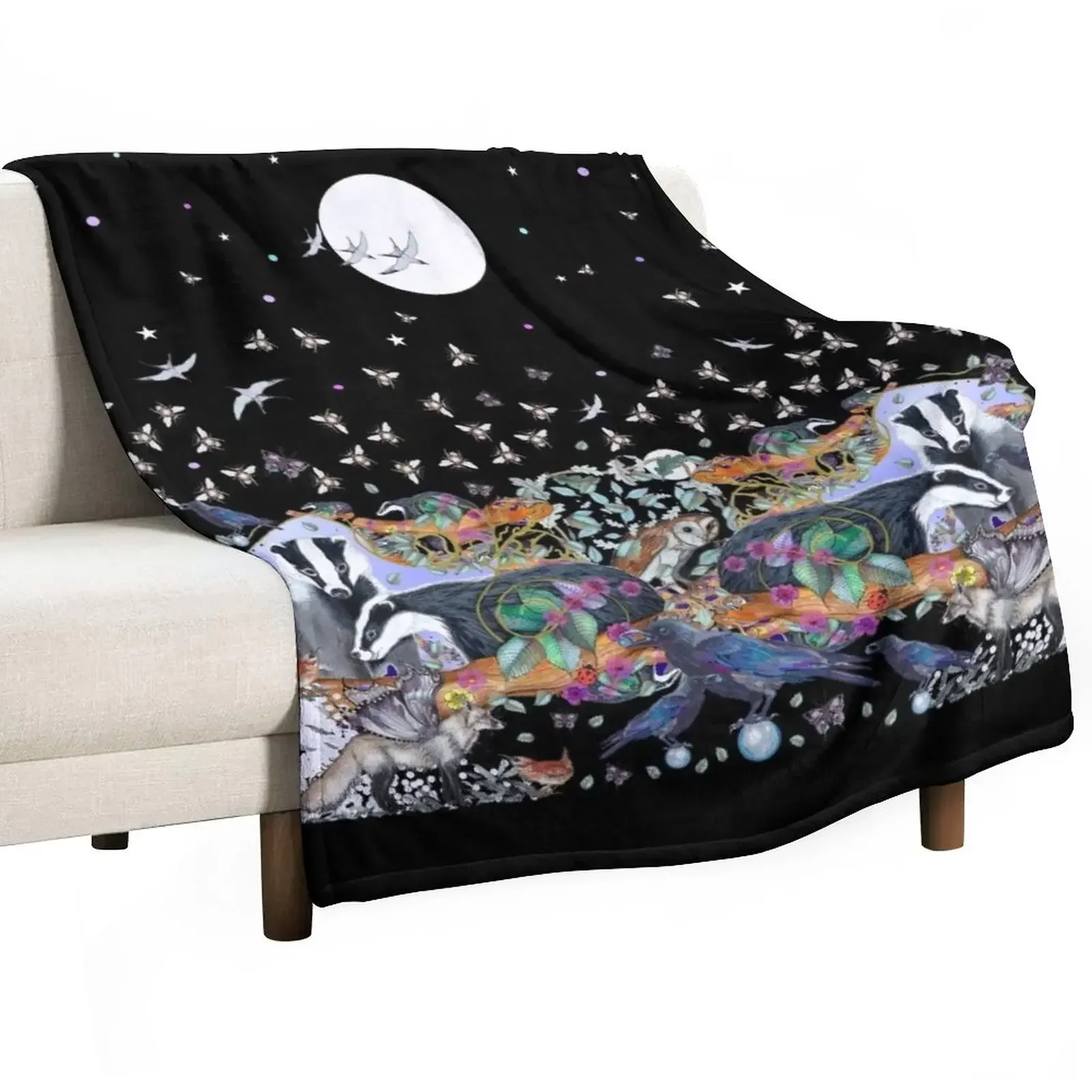 

Nocturne Animals Throw Blanket Hairy Decorative Beds Blankets For Bed Thermal Blankets