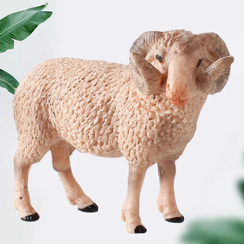 Sheep Ornament Toy Model Toys Animal Creative Decoration Lamb Decorations for Room