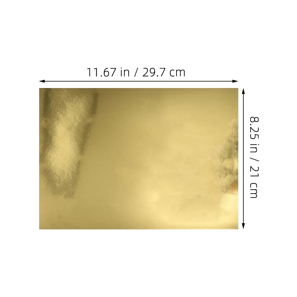 Cartulina metálica brillante hecha a mano para álbum de recortes, 60 uds., para niños, proyectos de manualidades Diy, hojas de Arte de aluminio, papel de construcción dorado