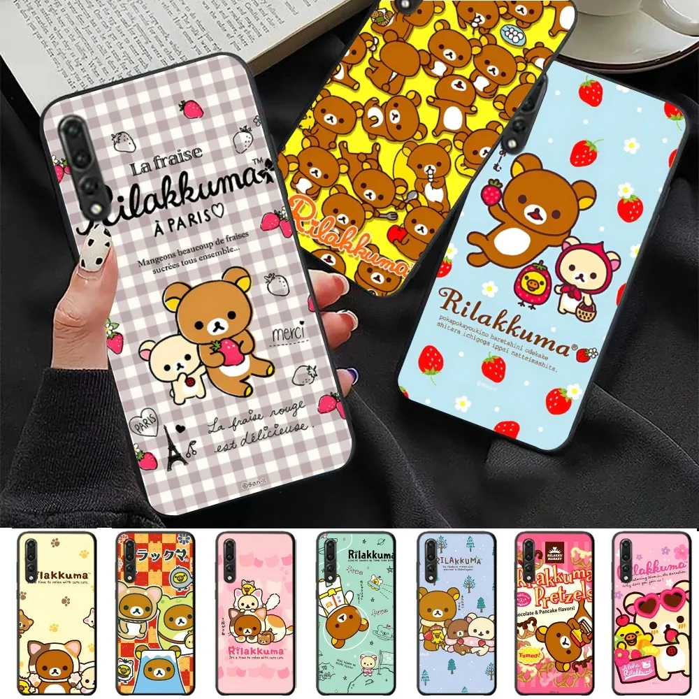 Cute R-Rilakkumas Bear Phone Case For Huawei P 8 9 10 20 30 40 50 Pro Lite Psmart Honor 10 lite 70 Mate 20lite