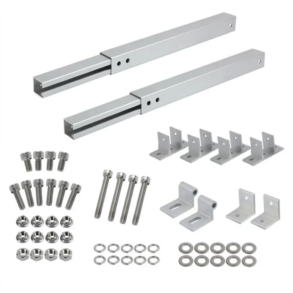 Reliable Aluminum Alloy Photovoltaic Front Foot Bracket For Solar Panel Mounting On Metal Tin Roof Structures