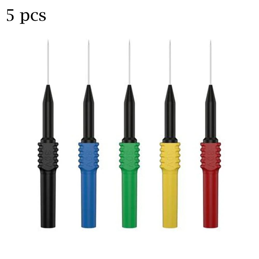 Multimeter Test Probe Tools AC DC Head Needle Safety 30-60V 30A Insulated Metal Nondestructive Probe Set Probe