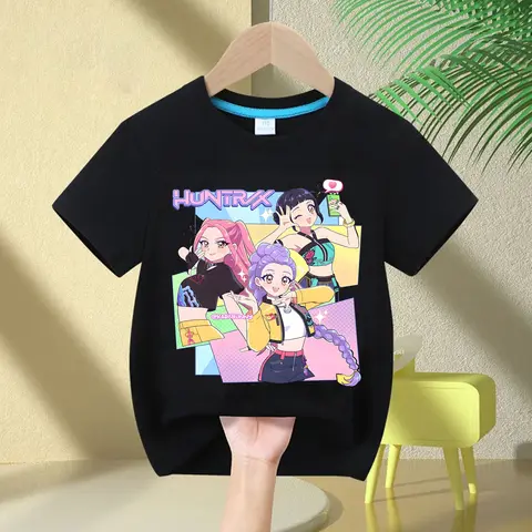 2025 Heta Filmer Mjuk Bomull Baby Flickor T-shirt Barnkläder KPop Demon Hunters Fans Presenter Barnkläder Mode Casual Toppar 10 best sales tröja för babyflicka - №9