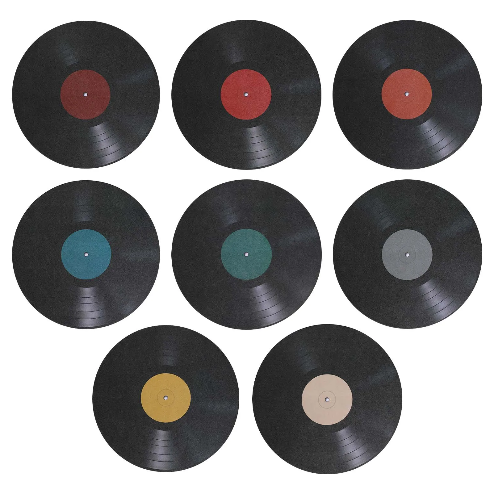 

8Pcs Vintage Vinyl Record Wall Decals Retro Decor Artistic Stickers Home Cafe Bar Hotel Bedroom Decoration records sticker