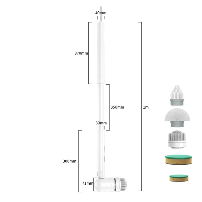 

Cordless Electric Rotary Brush for Household Cleaning and Baby Toilet Window Stretchable