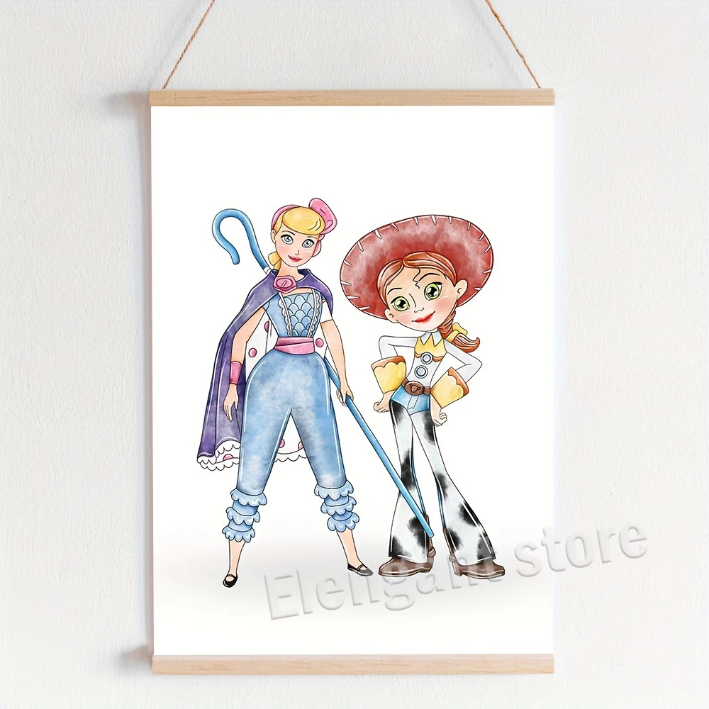 Cartoon Story Art Prints Watercolor Cartoon Poster Canvas Painting Playroom Wall Pictures Room Decor
