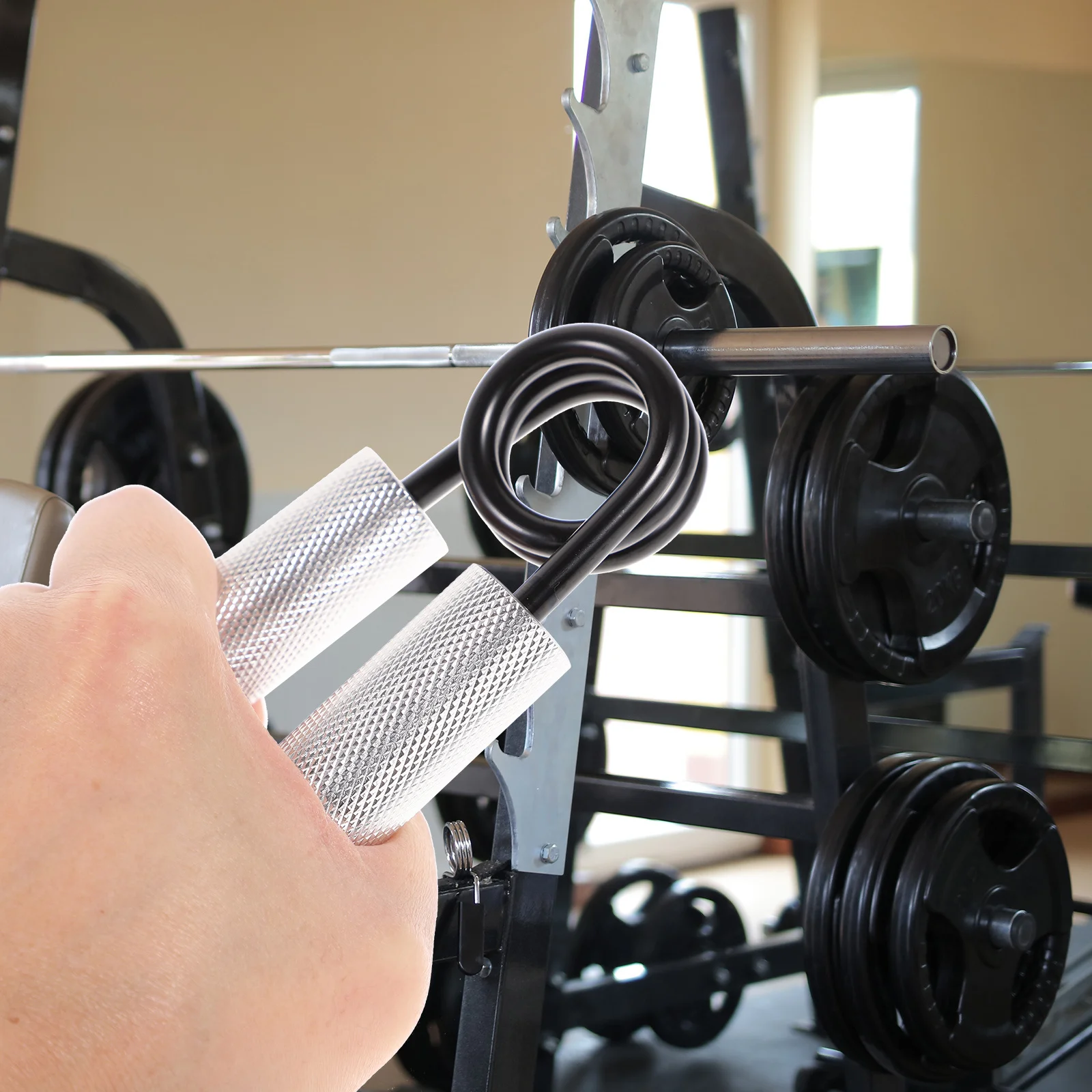 

50Lb Compact Aluminum Rod Grip Hand Exerciser Dexterity Stamina Injury Prevention Fitness Tool for All Hand Sizes