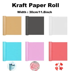 Rolo de papel kraft marrom para embrulho, movendo-se rolo de papel de embalagem para decoração e pintura do casamento, 11.8in x 9.8 in, 16.4 in, 32.8ft