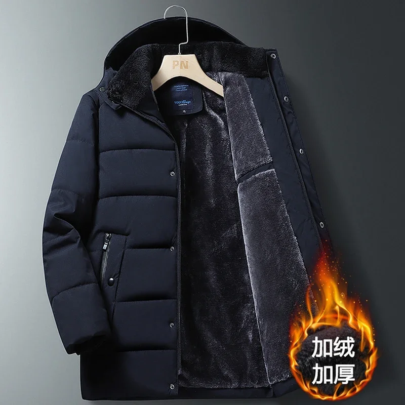 Qylvawoy jaquetas de inverno masculinas de algodão acolchoado casacos casuais quentes parkas roupas masculinas plus size jaqueta de algodão masculina