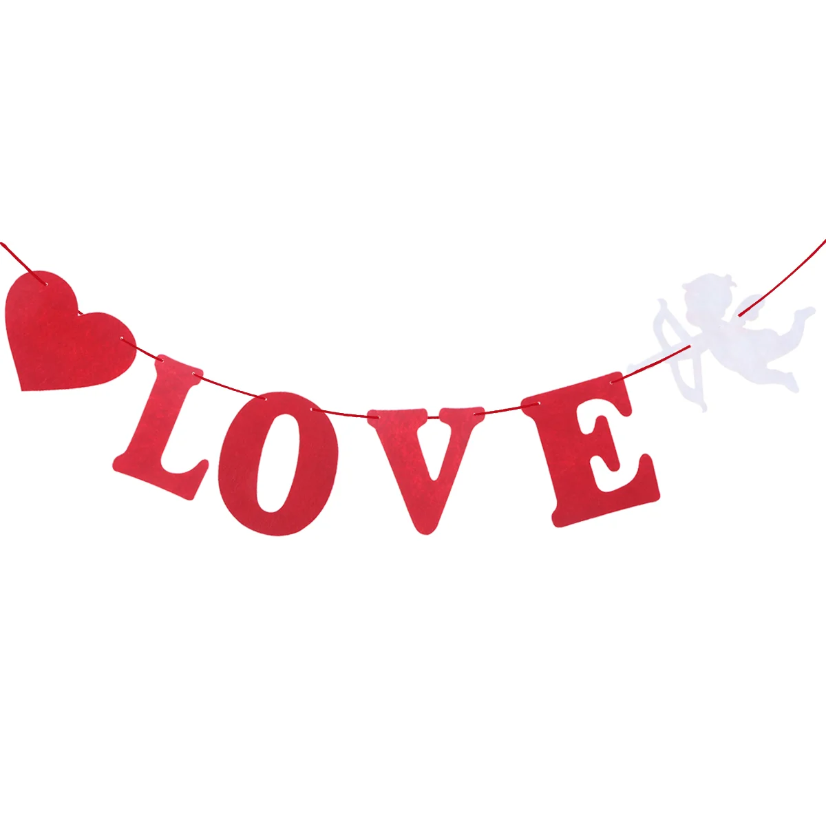 

25 Meters I LOVE YOU Valentine's Day Banner With Little Angel Cupid And Heart Shape Bridal Bunting Garland Hanging Decorations