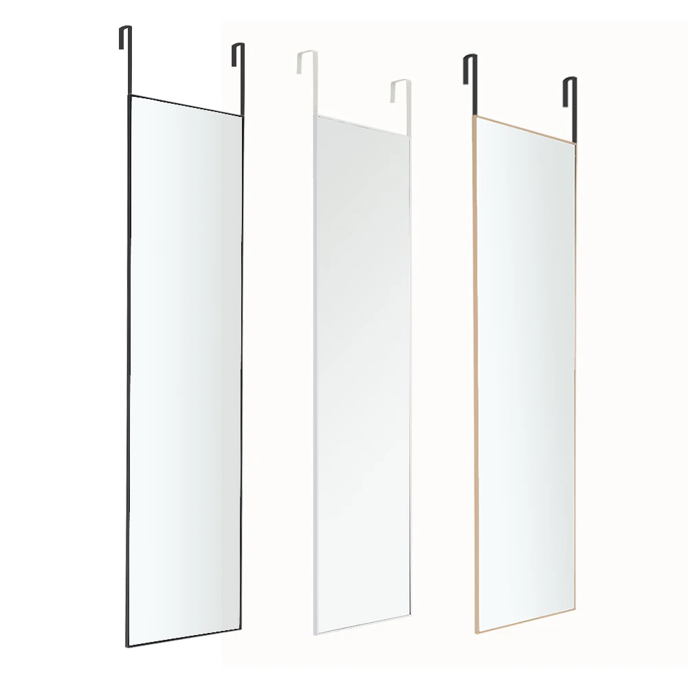 【Lifeideas】Full Length Mirror with Rounded Corners Door Hanging Black Mirror 37x147cm