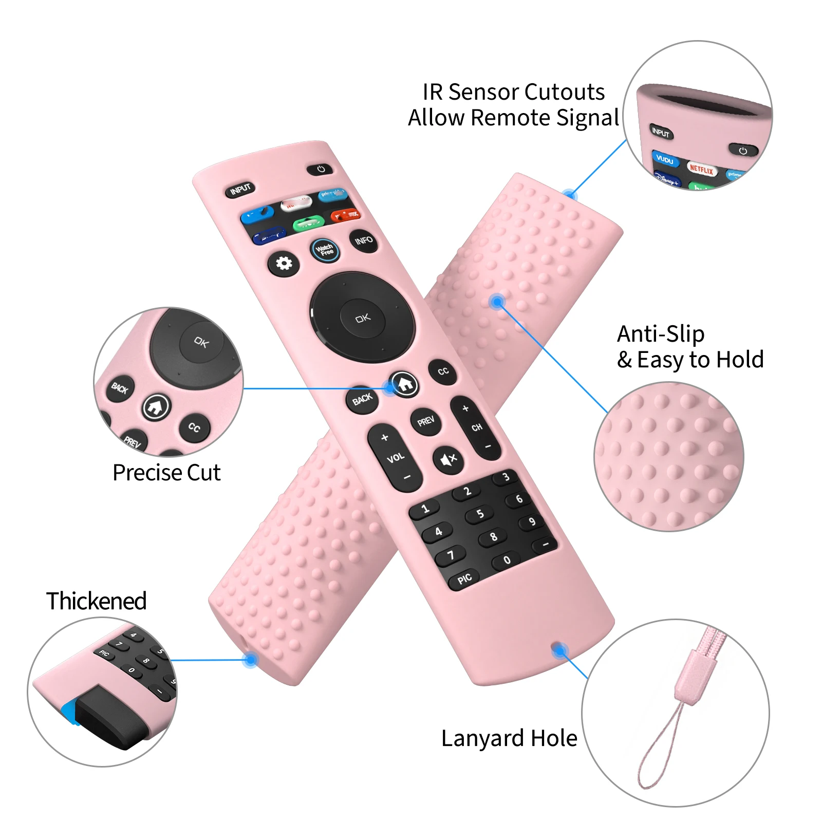 Soft Silicone Cover Remote Control Case Shockproof And Anti-Slip Shell For VIZIO XRT140 Replacement Smart Remote Control Case