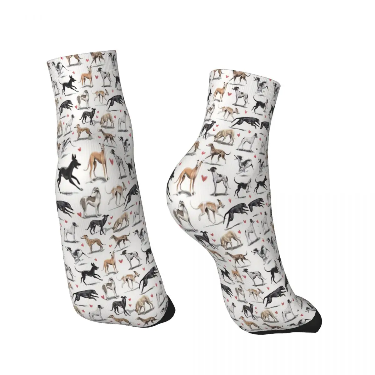 Meme Geryhound Greyhounds Dog Ankle Socks Male Mens Women Spring Stockings Printed