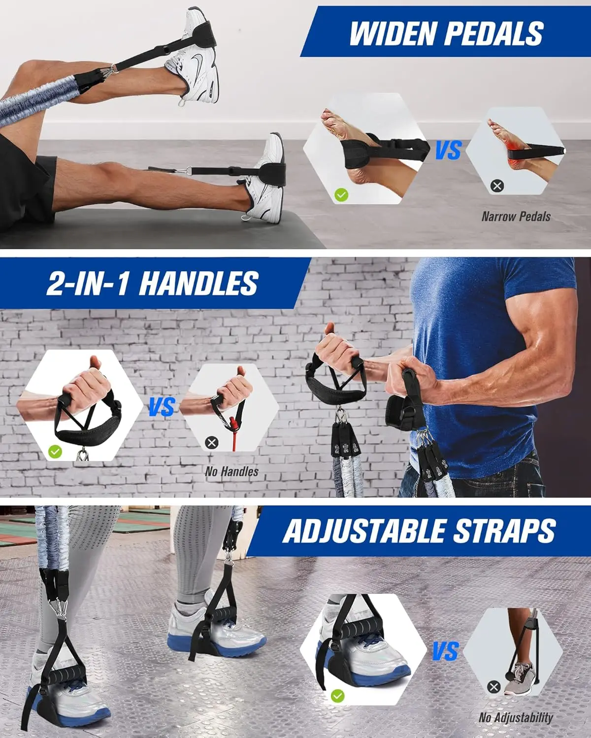 Multifunctional Pilates Bar Kit with Resistance Bands for Home Gym Full-Body Workouts