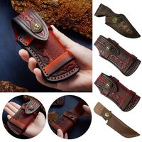 New Leather Sheath Pocket Flashlight Belt Loop Case Holder Straight Knife Scabbard Tool Hunt Camp Outdoor Carry Equipment