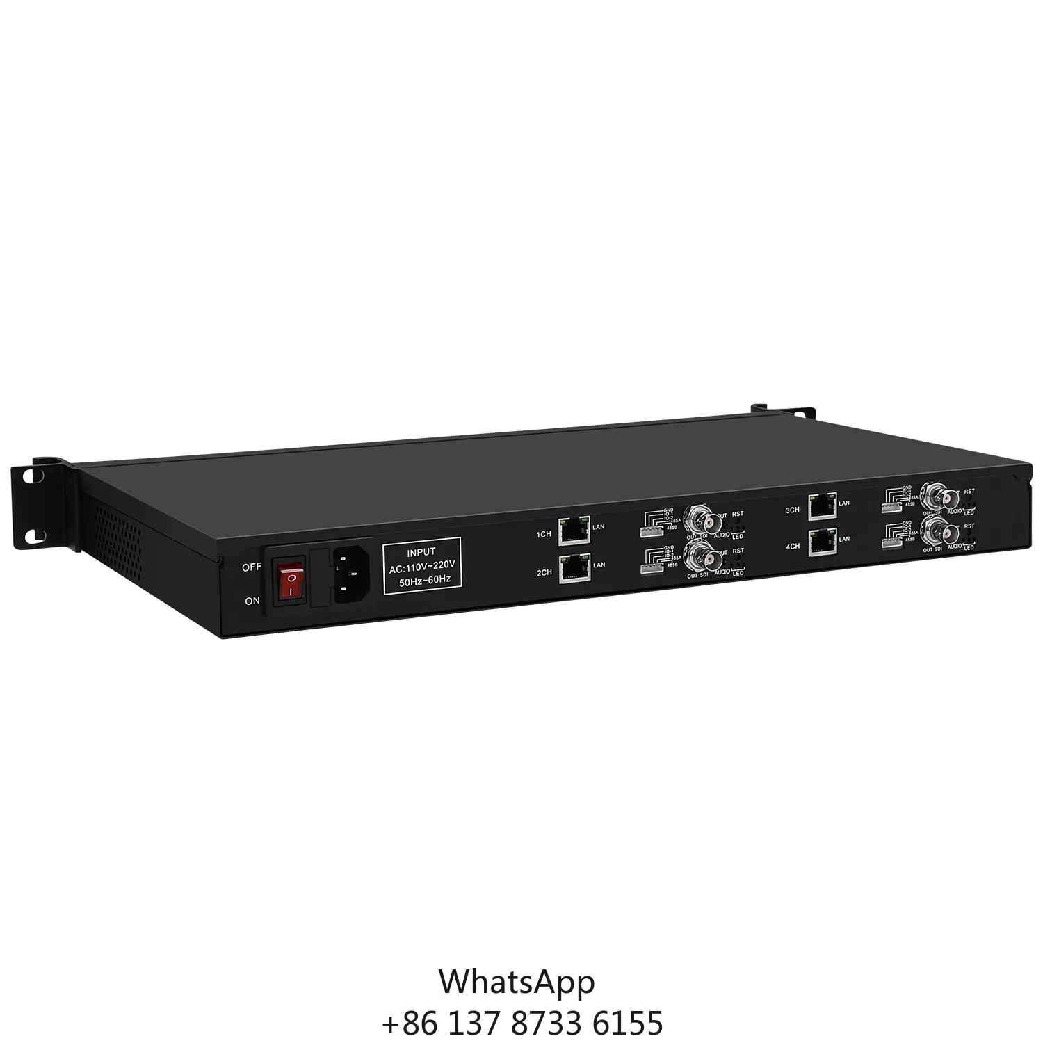 

1U Rack 4 Channels H.265 H.264 IP To SDI Video Streaming Decoder IP Camera Decoder For Decoding RTSP UDP M3U8 HLS SRT RTMP