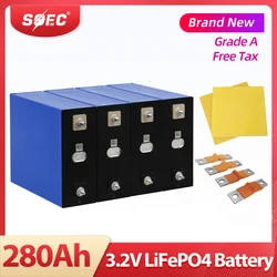 HTHIUM 8000 Cycles 280AH 3.2V Grade A Lifepo4 Battery Prismatic Cell Rechargeable Battery for 12V 24V 48V Battery Pack for EES