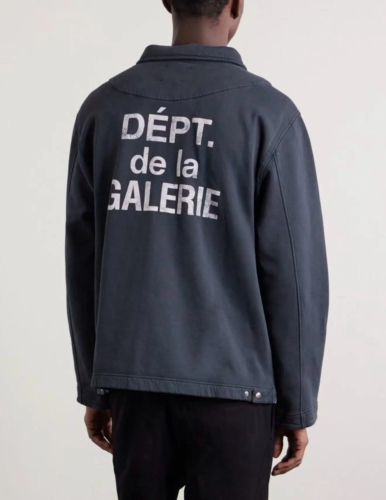 Gallery Dept French alphabet print vintage jacket zip-up shirt
