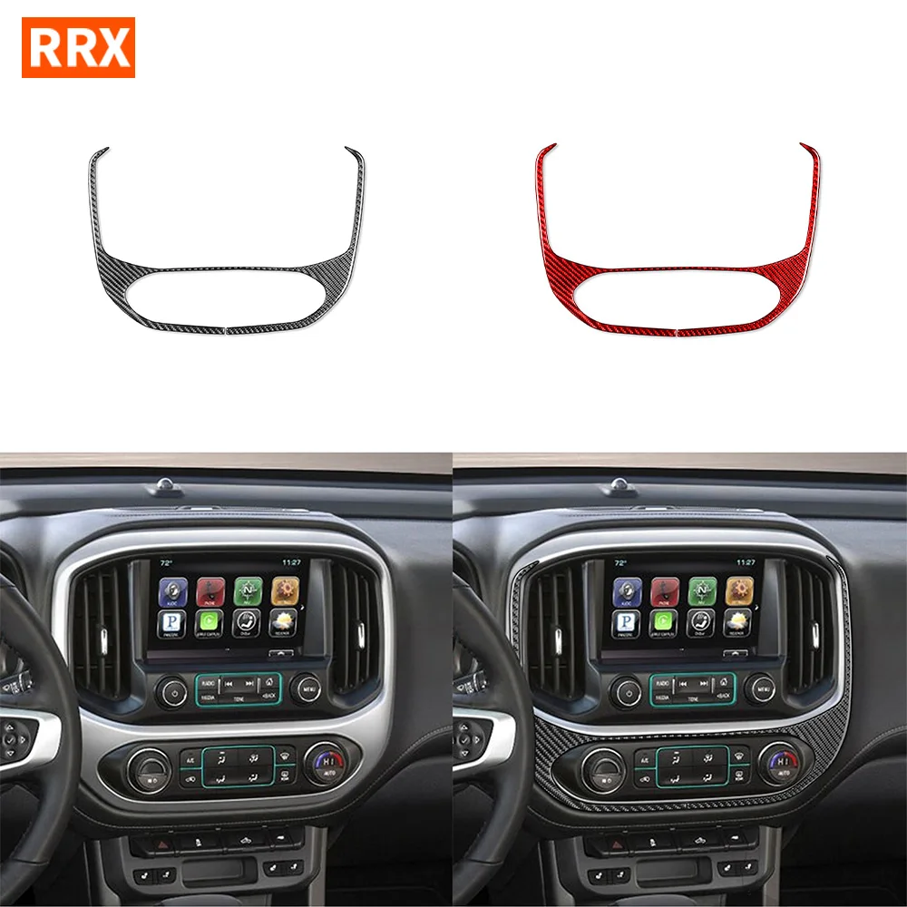 

For Chevrolet Colorado For GMC CANYON 2015+ Center Console Display Screen Radio Air Outlet Navigation Panel Carbon Fiber Sticker