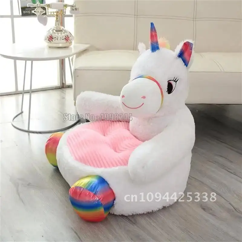 (geen Katoen) 50*50*45 cm Mooie Teddybeer Panda Eenhoorn Eend Kids Fauteuil Pluche Gevulde Zetel Nest Slapen Kussen Speelgoed