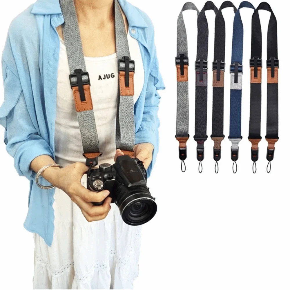 Quick Release Camera Shoulder Strap Lightweight Adjustable Non Slip Neck Crossbody Sling Belt for DSLR Mirrorless Digital Camera