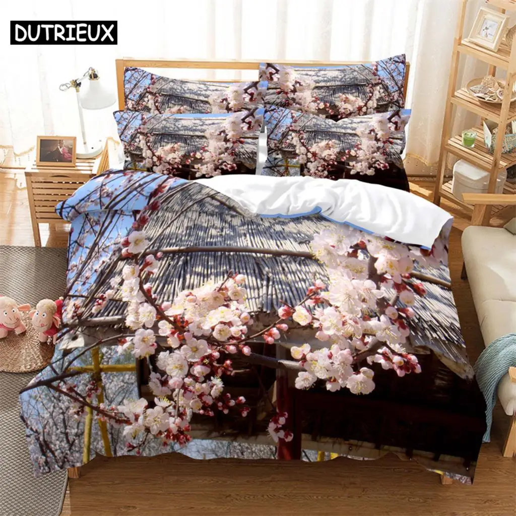 

Flowers 3D Digital Bedding Sets Home Bedclothes Super King Cover Pillowcase Comforter Textiles Bedding Set bed cover set