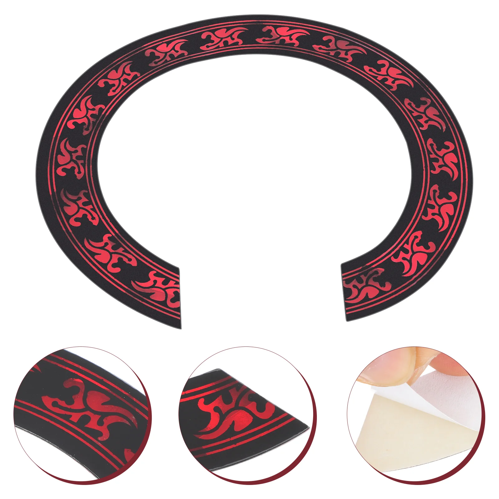 Guitar Decals Stickers Sound Hole Self-adhesive Pvc Rosette Abalone Accessories