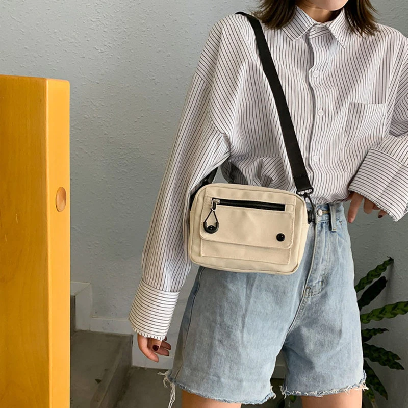 Sac à Main en Toile avec Fermeture Éclair pour Femme, Fourre-Tout Décontracté, dehors, Fitness, Plein Air, à la Mode