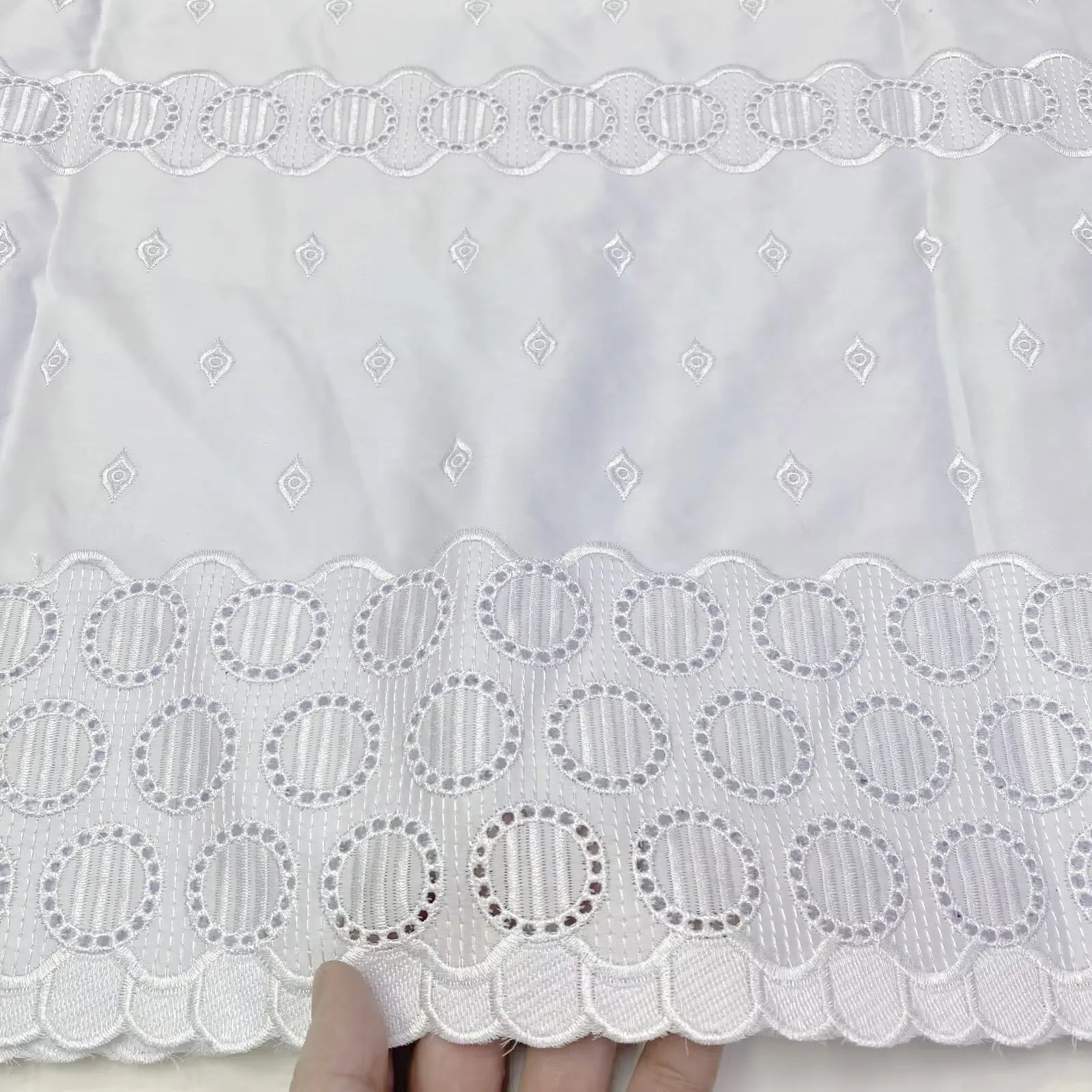 African Pure Cotton Polish Lace Fabric 2022 Nigerian Men Fabric Material For Wedding Dress Soft Nice Color For Sewing