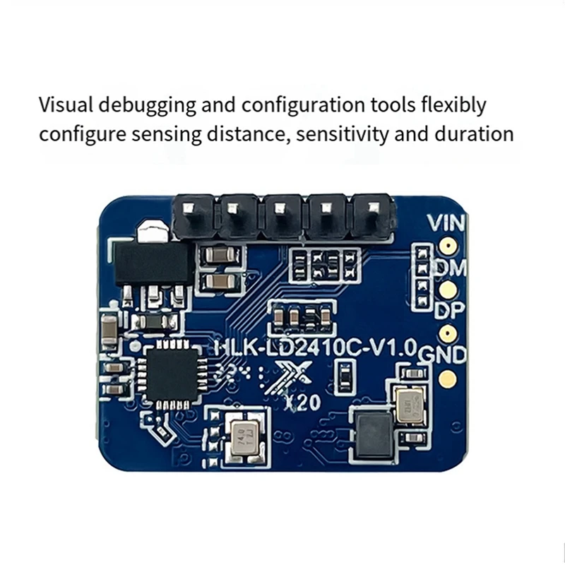 Módulo de detección de movimiento de Sensor de Radar de presencia humana, 2X 24G Mmwave LD2410C