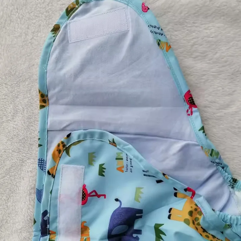 ABDL Adult Baby Blue Waterproof Cartoon Pattern Briefs With Padding Inside /DDLG Diaper Pants /Washable Adult Trainning Pant