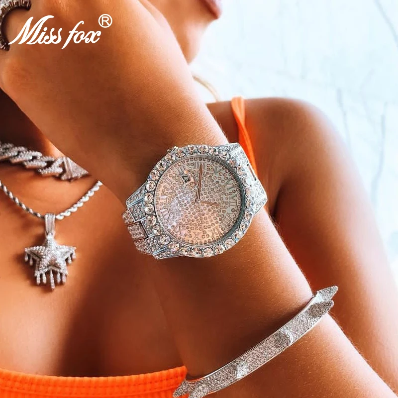 Hip Hop Men Watch With Calendar Waterproof Luxury BlingBling Ice Diamond Quartz Watches Different Style Dropshipping Hot Sale