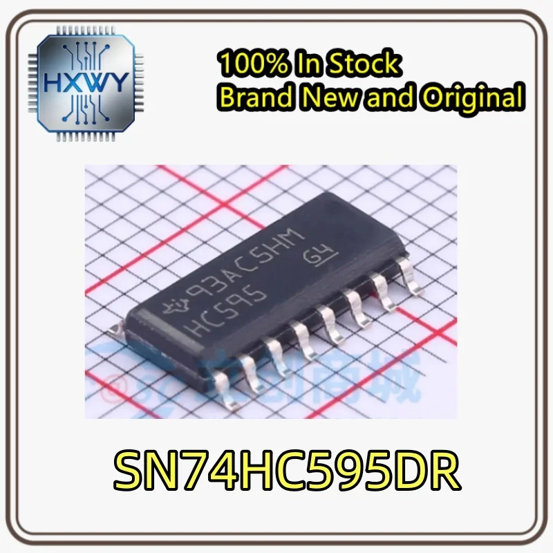 30/100 Pieces Original Genuine SN74HC595DR HC595 SOIC-16 8-Bit Shift Register with 3-State Output Register New Stock