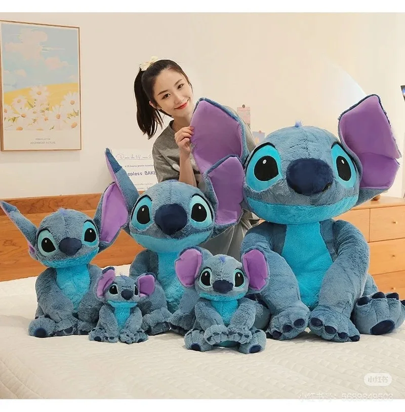 30cm -110cm Disney Giant Size Lilo&Stitch Pluszowa wypchana lalka Kreskówka Para zwierząt Poduszka do spania Miękka zabawka na prezent