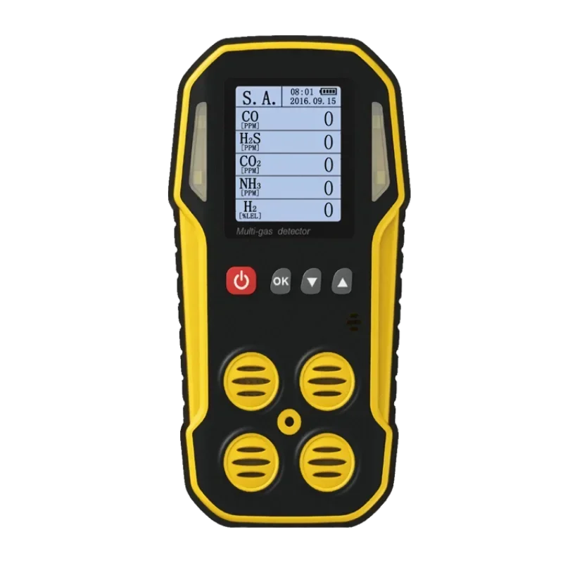 Automobile Portable exhaust 5 in 1 sensor Gas analyzers sound light alarm no ch4 h2s - co/co2/hc/o2/nox multi air gas detector