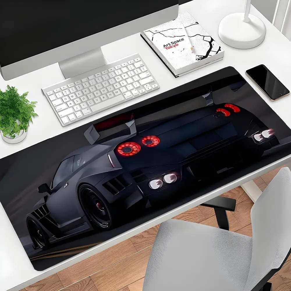 

Large black Sports Car Design Mouse Pad Gaming Anti-Slip Rubber Base Extended Desk Mat for Gamer Office Use Computer Accessories