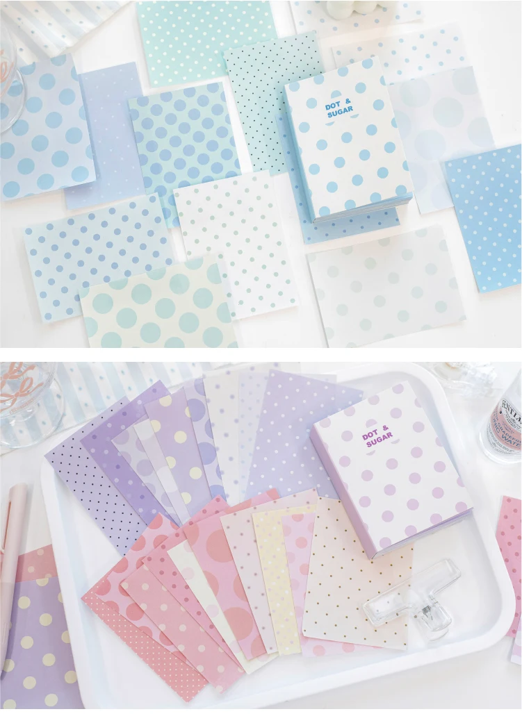 Journal GO 200 Seiten Punktemuster und Zucker-Motiv Notizbuch Niedliches Polka-Dot-Muster Dekoratives Papierblock für Journaling und Scrapbooking – Detail 19