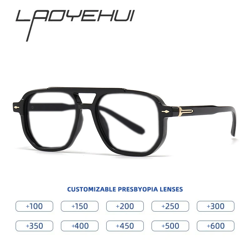 

Новые модные двойные очки с защитой от синего света для пресбиопии для женщин и мужчин, очки для чтения в стиле ретро, брендовый дизайн, очки для пресбиопии