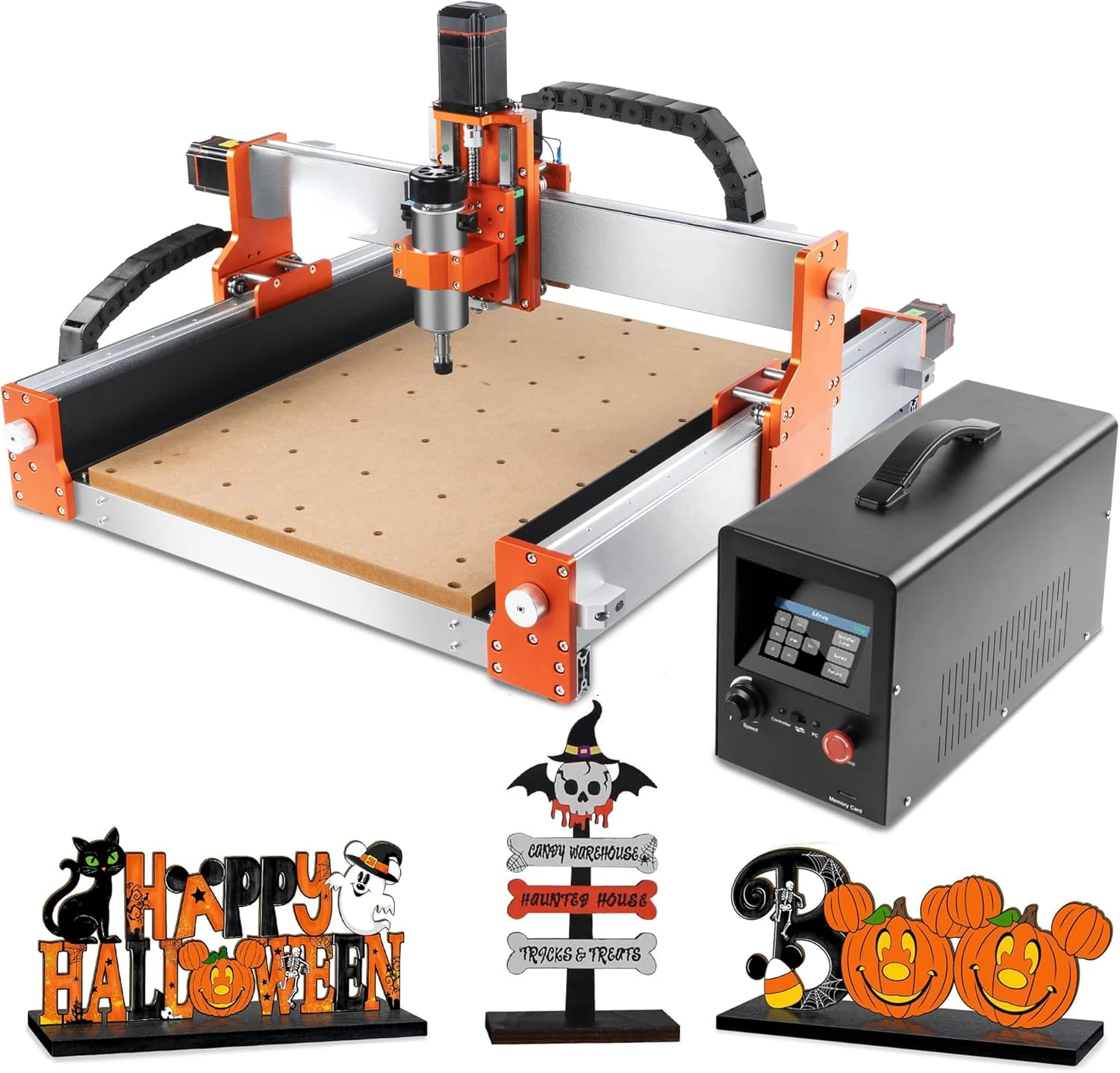 CNC Router Machine  with Ball Screws, 400W Spindle 3-Axis Engraving Milling Machine for Wood