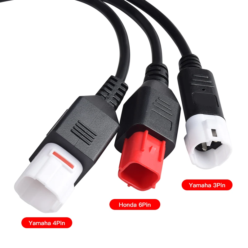 For Yamaha Motorcycle 3pin/4pin Honda 6pin OBD Diagnostic Canbus Connector Cable OBD2 3 in1 Plug Cable Adapter