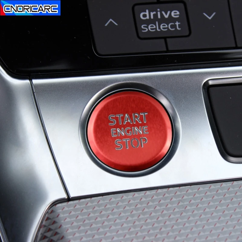 Car Center Console One-Click Start Button Sequins Decoration Sticker Trim For Audi A6 C8 2019-2020 Interior Modified Decals